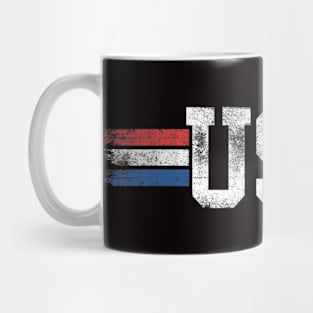 Cool Patriotic American Red Blue White Graphic Mug